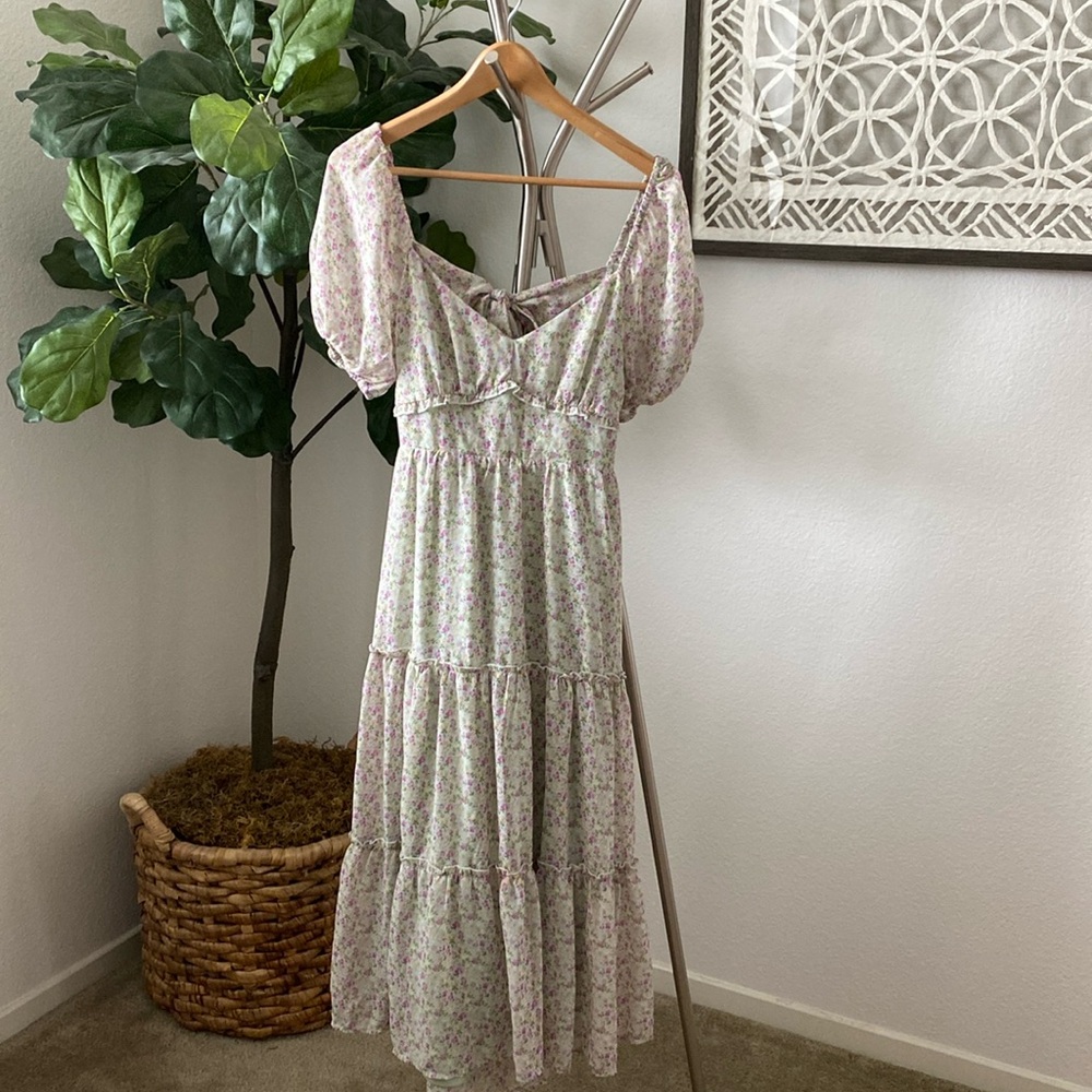ALTAR’D STATE  | Tie Back Whimsical Floral Maxi